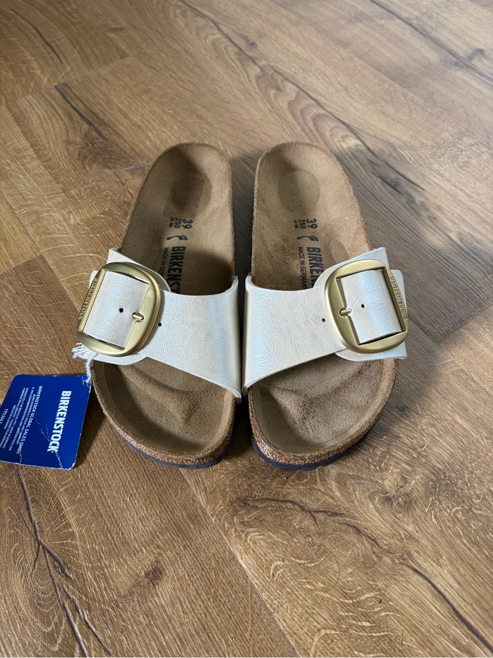 Birkenstock Madrid Big Buckle in Pearl White